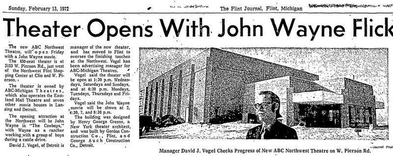 Northwest Theatre - 1972 NEWS ARTICLE ON OPENING (newer photo)